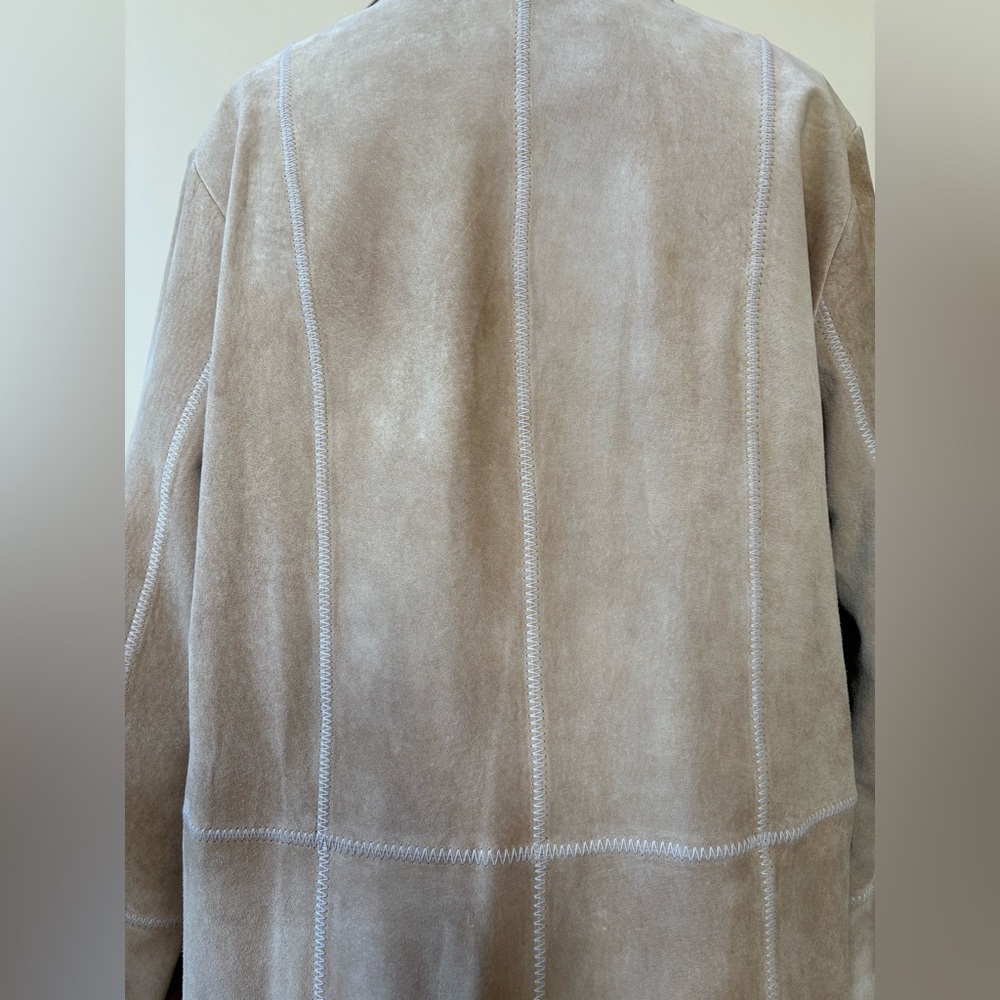 Wilson Leather - Pelle Studio - Genuine Suede Trench Coat - Size 1X - Picture 5 of 15